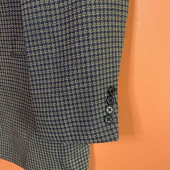 Hugo Boss Vintage Wool Herringbone Sport Coat Blazer Mens Size 40L - Picture 3 of 6